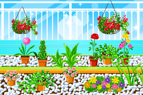 Set-med-blomsterutsmyckning